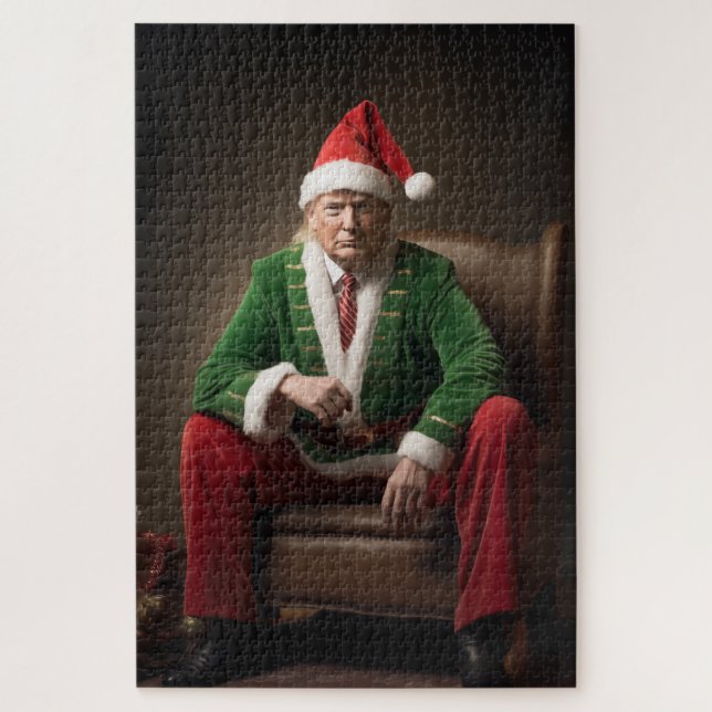 Puzzle Elf Donald Trump, navidad (Vertical)