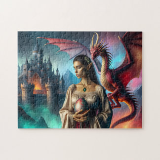 Puzzle Elf sosteniendo un huevo de dragón