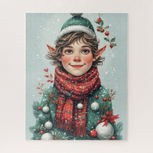 Puzzle Elfo Decorativo de Navidad