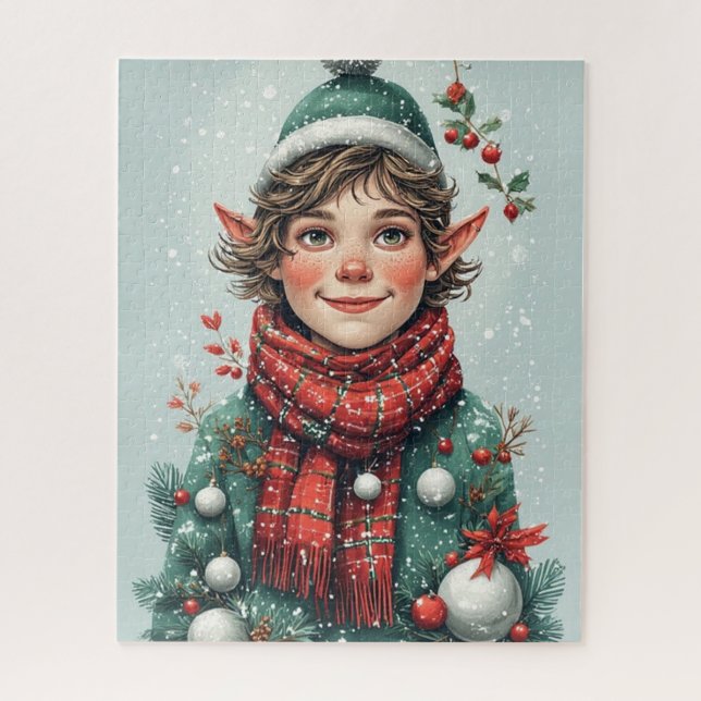 Puzzle Elfo Decorativo de Navidad (Vertical)