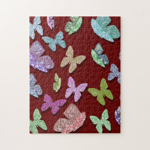 Puzzle Elige mariposas de color surrealistas y fluctuante