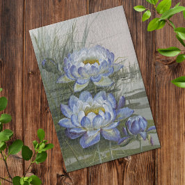 Puzzle Ellis Rowan Blue Cloud Water Lily Vintage Flowers