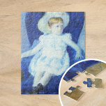 Puzzle Elsie en una silla azul | Mary Cassatt<br><div class="desc">Elsie en una silla azul (1880) de Mary Cassatt representa a un joven chica sentado en una silla azul, capturado con el estilo impresionista de la artista. La pintura muestra un delicado cepillo y una paleta de colores suaves, destacando la inocencia y el encanto de la infancia. La relajada postura...</div>