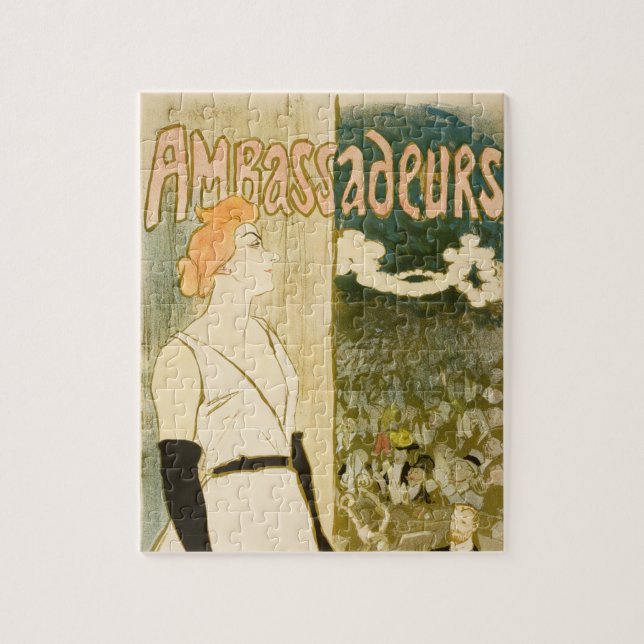 Puzzle Embajadores Yvette Guilbert por Theophile Steinlen (Vertical)