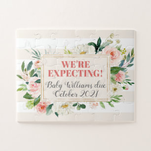 Puzzle Embarazo Invitación reveladora del bebé que espe