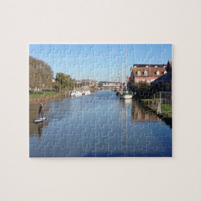 Puzzle Embarcadero de remo en Faversham Creek England (Horizontal)