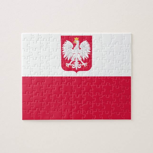 Puzzle Emblema de bandera polaca - Polska Polonia - Herb  (Horizontal)