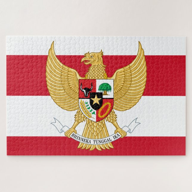 Puzzle emblema de indonesia (Horizontal)