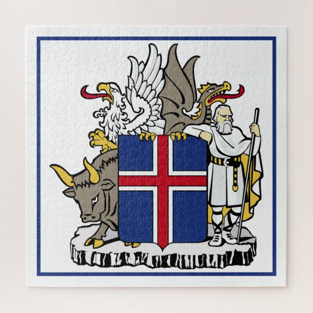 Puzzle emblema de islandia (Vertical)