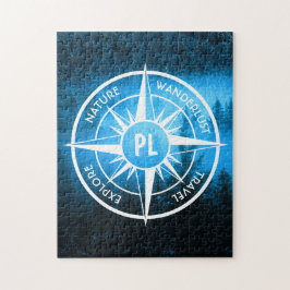 Puzzle Emblema de la estrella de la brújula monograma nie