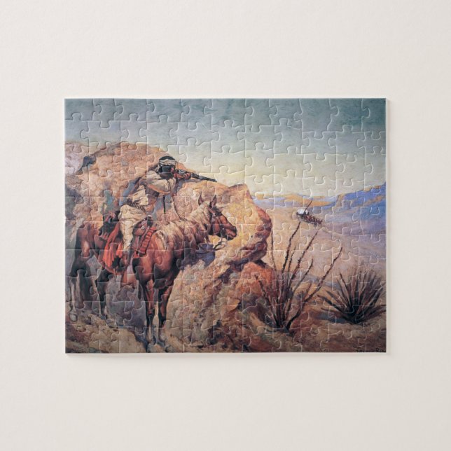 Puzzle Emboscada de Apache (aceite en lona) (Horizontal)