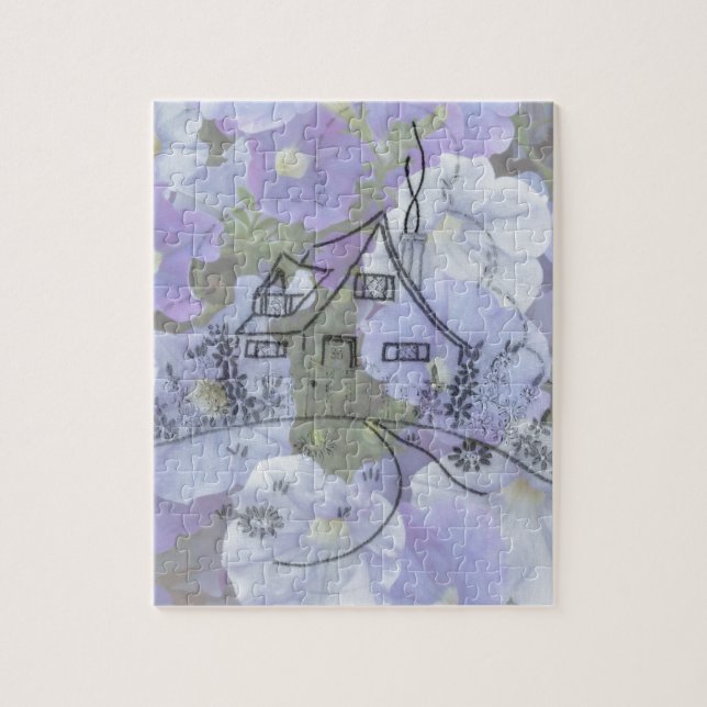 Puzzle Embroidería y Petunias (Vertical)