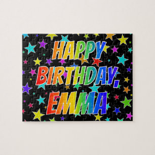 Puzzle "EMMA" Nombre, Divertido "FELIZ CUMPLEAÑOS"
