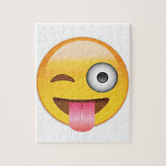 Puzzle Emoji - cara con la lengua
