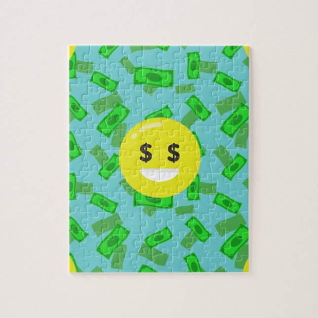 Puzzle emoji con ojos de dinero (Vertical)