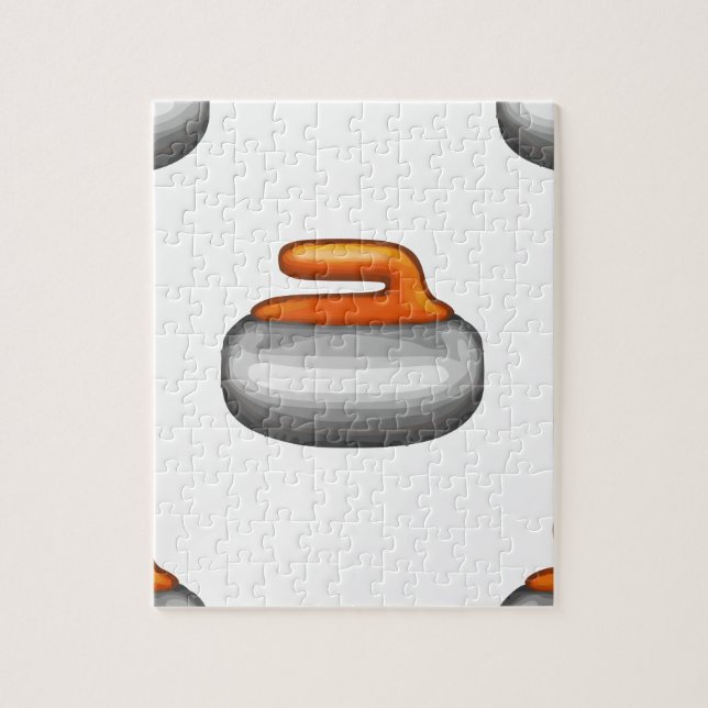 Puzzle Emoji Curling Stone (Vertical)