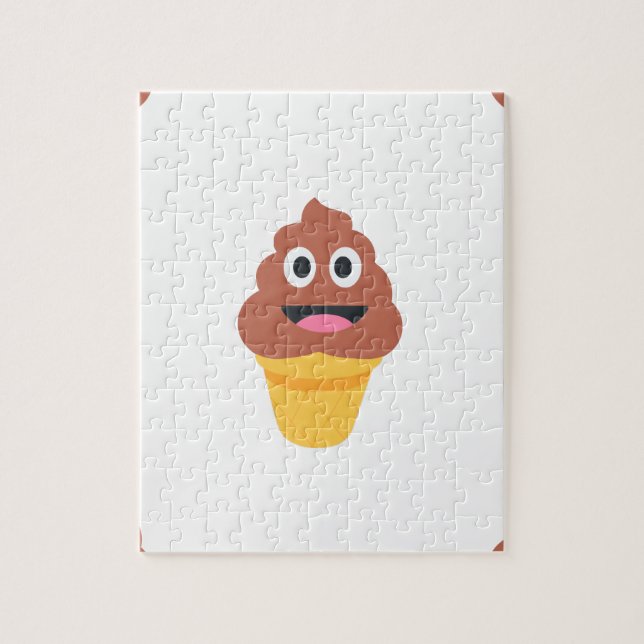 Puzzle emoji de caca de helado (Vertical)