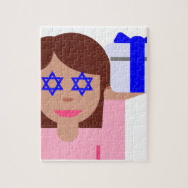Puzzle emoji de giro de pelo de chanukkah