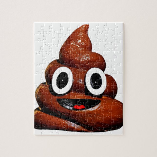 Puzzle emoji de poop graciosa (Vertical)