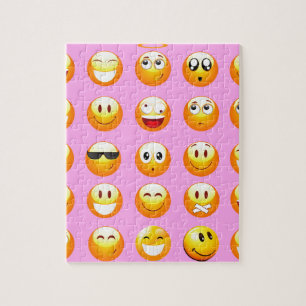 Puzzle emoji rosa pastel