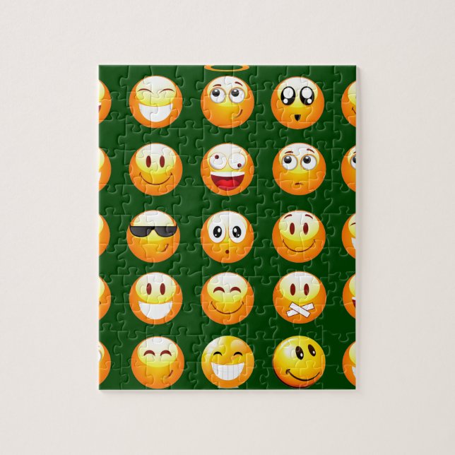 Puzzle emoji verde oscuro (Vertical)