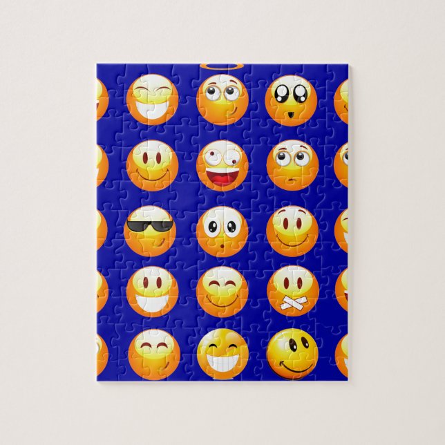 Puzzle emojis azul oscuro (Vertical)