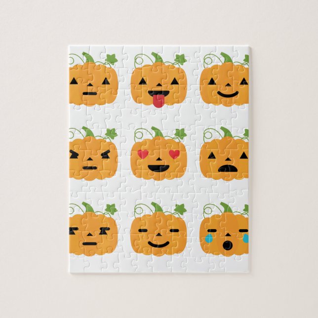 Puzzle emojis de calabaza de halloween (Vertical)