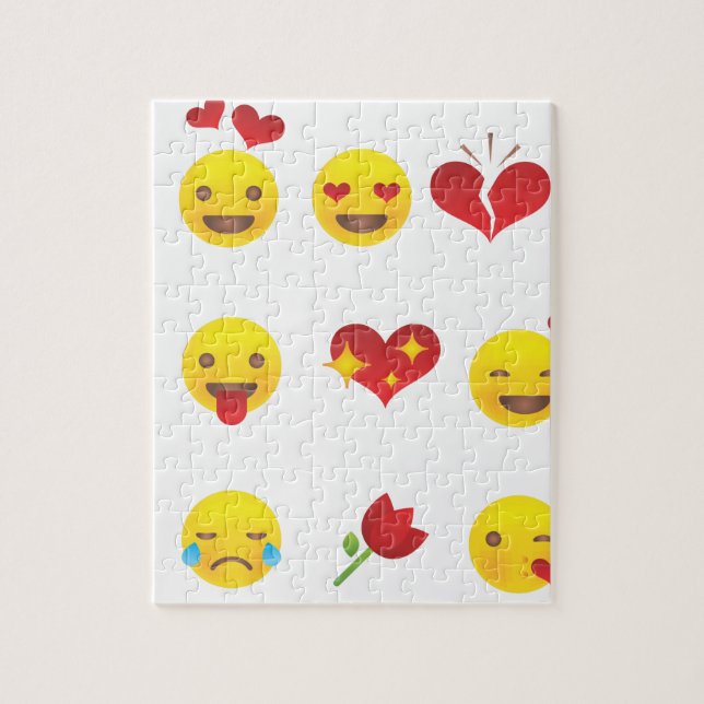 Puzzle Emojis de San Valentín (Vertical)
