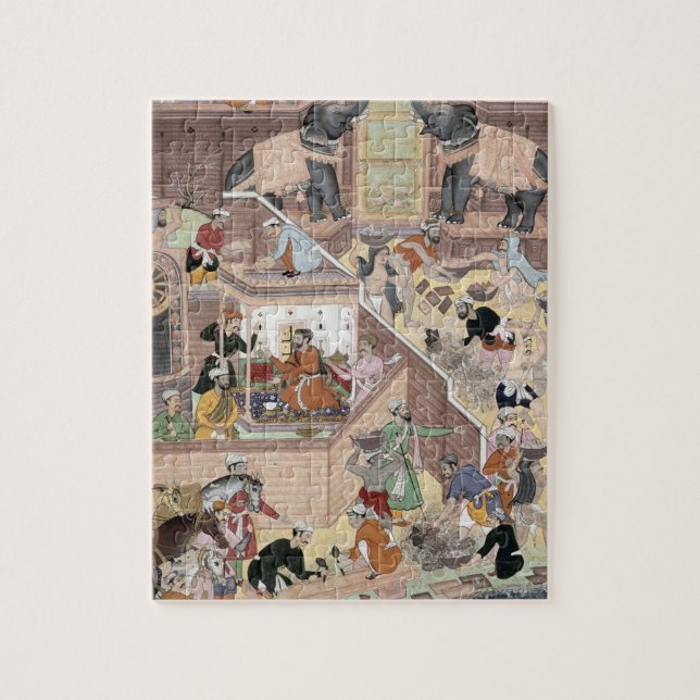 Puzzle Emperador Akbar (r.1556-1605) que examina el (Vertical)