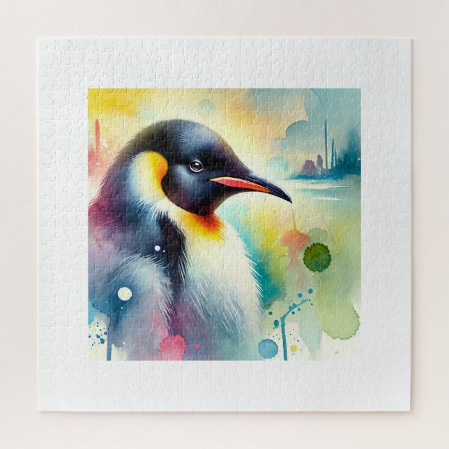 Puzzle Emperor penguin 010824AREF127 - Watercolor (Vertical)