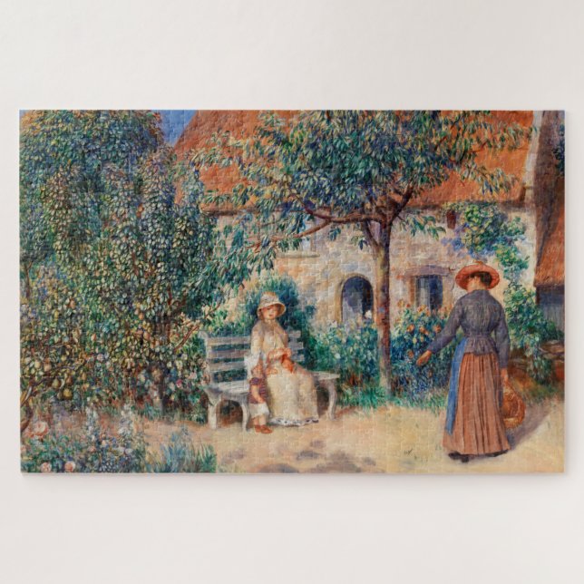 Puzzle En Bretaña, pintura impresionista de Renoir (Horizontal)