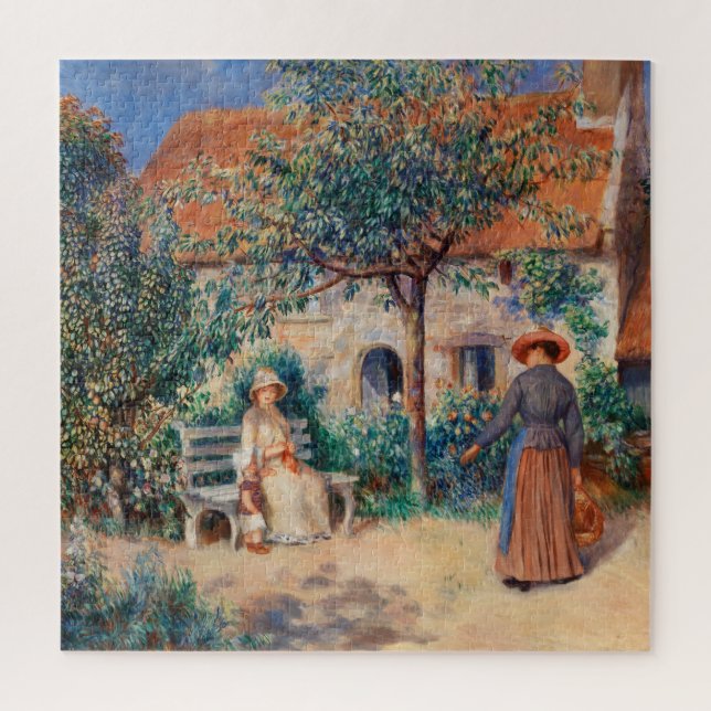 Puzzle En Bretaña, pintura impresionista de Renoir (Vertical)