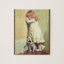 Puzzle En desgracia por Charles Burton Barber, arte vinta