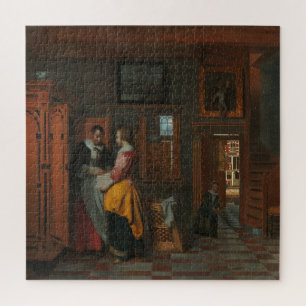 Puzzle En el arte de pintura holandesa del armario de lin