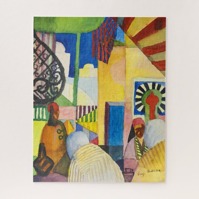 Puzzle En el Bazar | Auguste Macke | (Vertical)
