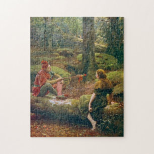 Puzzle En el bosque de Arden, c. 1892 por John Collier
