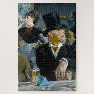 Puzzle En el café de Manet Impresionist Painting