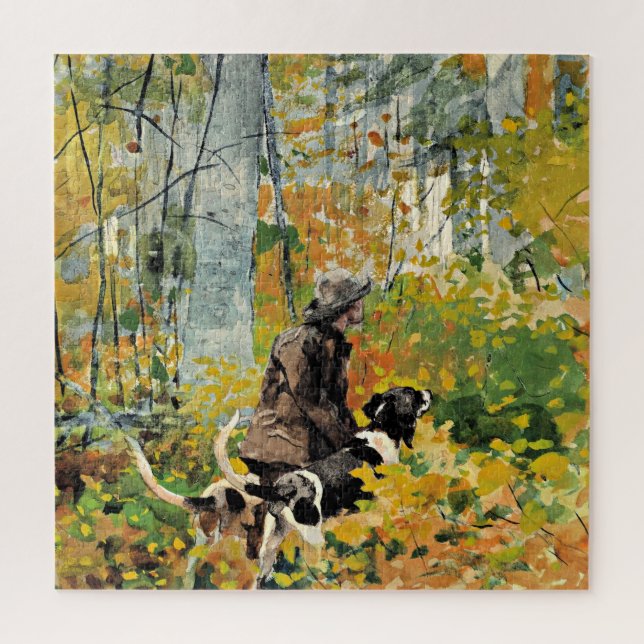 Puzzle En el sendero, buen arte de Winslow Homer (Vertical)