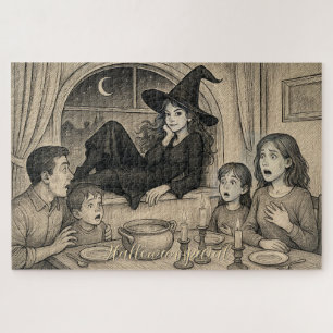 Puzzle En Halloween damos la bienvenida a las brujas!