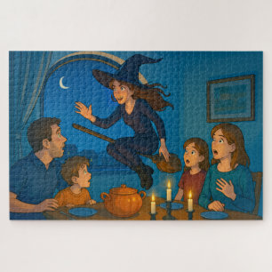 Puzzle En Halloween damos la bienvenida a las brujas!