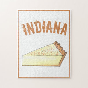 Puzzle En Indiana Hoosier Sugar Cream Pie Slice Postre
