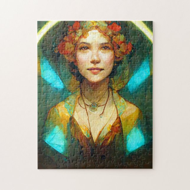 Puzzle En La Fantasía Art Nouveau Ligera (Vertical)