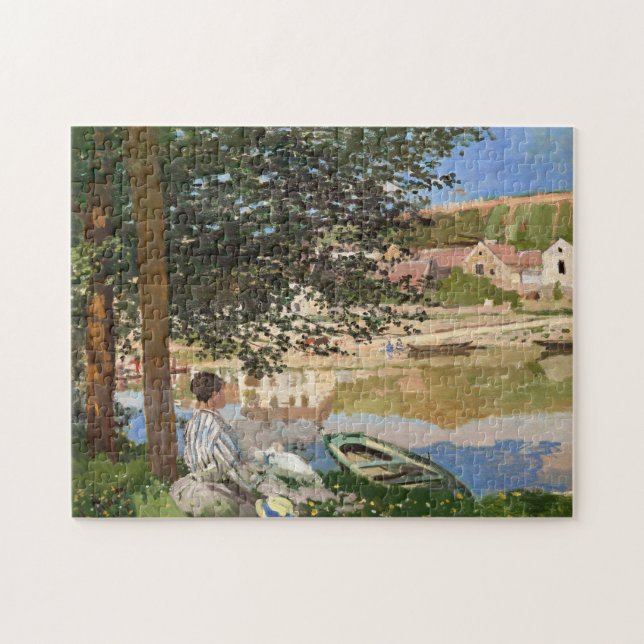 Puzzle En la orilla del Sena por Monet (Horizontal)