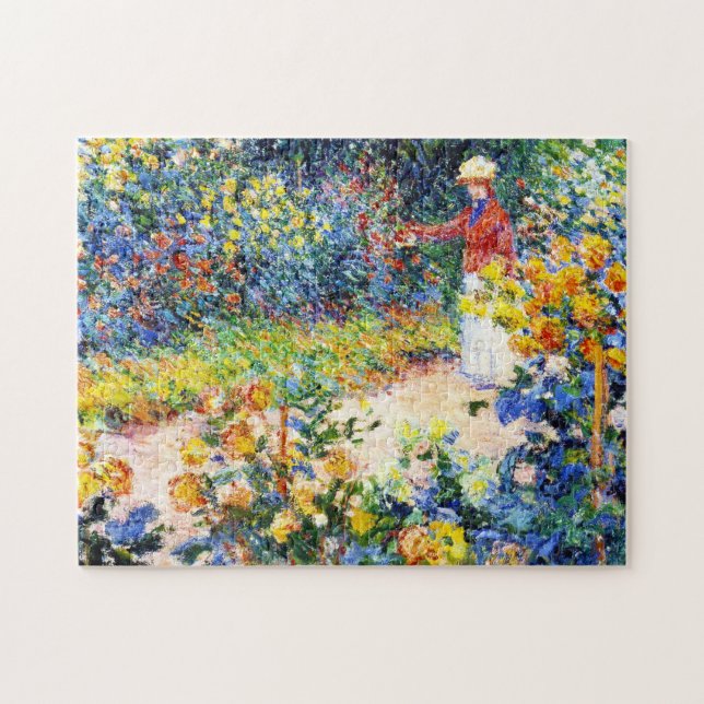 Puzzle En la pintura de la mujer de Claude Monet del (Horizontal)