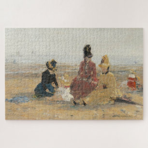 Puzzle En la playa Trouville 1887 por Eugene Boudin 