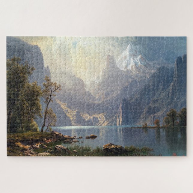 Puzzle En las Sierras, Lago Tahoe, Albert Bierstadt (Horizontal)