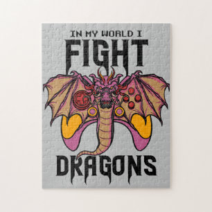 Puzzle En mi mundo lucho contra los dragones