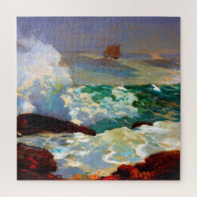 Puzzle En una orilla de sotavento Winslow Homer 1900  (Vertical)