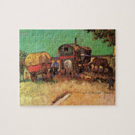 Puzzle Encampment of Gypsies Caravans by Vincent van Gogh