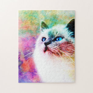 Puzzle Encantador gato de color